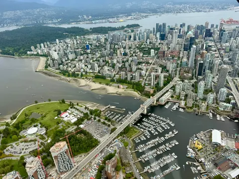 Vancouver Skyline aus der Vogelperspektive